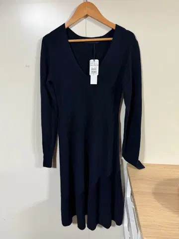 LASUD 네이비 긴팔 니트 원피스 9호