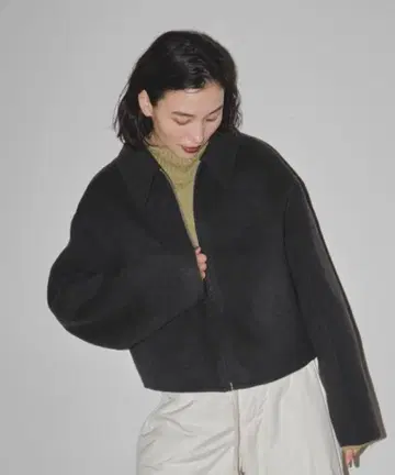 TODAYFUL 울 지퍼 블루종 36 차콜 그레이