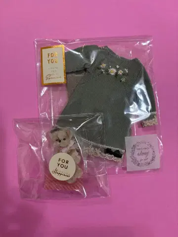 리카짱 브라이스 체리 마가렛 자수 어린잎색 원피스 작가