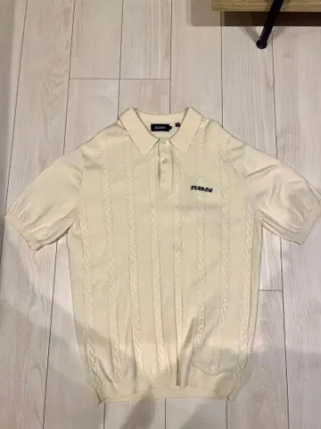 XLARGE 케이블 짜임 피케 셔츠 크림색 새상품급