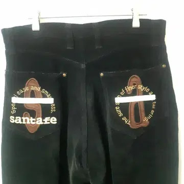 [레어] santafe 자수 포켓 33인치 블랙 와이드