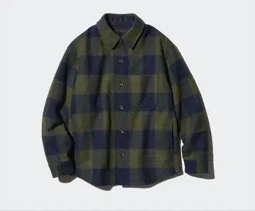 오버 셔츠 자켓 유니클로 올리브 M