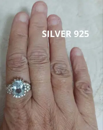 아쿠아 마린 컬러 SILVER 925 반지