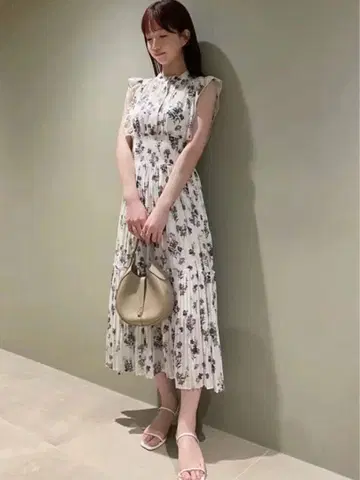 SNIDEL 플라워 프린트 맥시 드레스