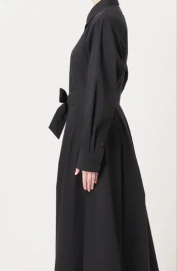 plage 플레어 셔츠 드레스 블랙