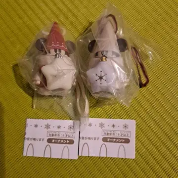 디즈니 리조트 캡슐 토이 빨간색 화이트 2종