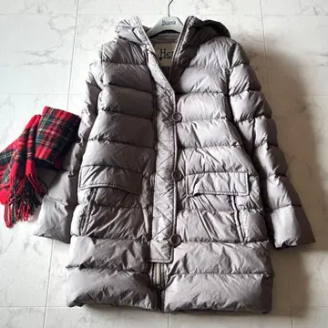 새상품급*HERNO 헬노 후드 부착 다운 코트 그레이 사이즈 42