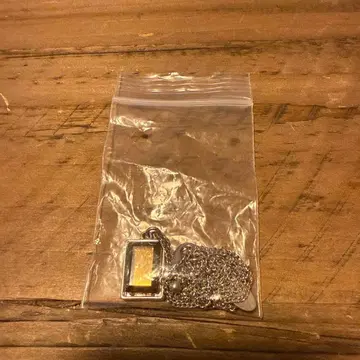 실버 사각형 펜던트 목걸이