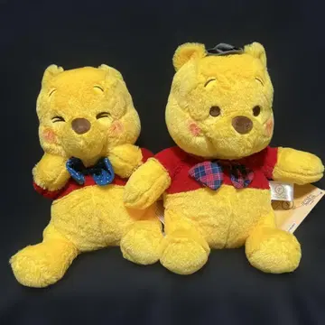미사용 새상품 푸우 봉제 인형 2체 세트 약 30cm