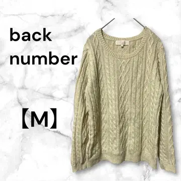 BACK NUMBER 백넘버 케이블 니트 스웨터 얇은 소재 M 긴팔