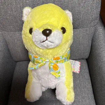 옐로우 컬러 강아지 봉제 인형
