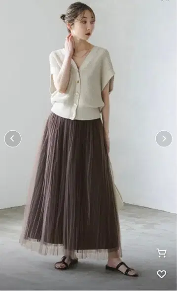 노블 브라운 샤샤 스커트