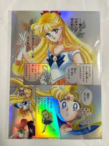 세일러문 카페 홀로그램 클리어 파일 A4