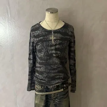 y2k 그런지 헤이세이 갸루 펑크 락 시크 스타일 뱀 패턴