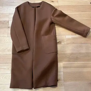[ 나노 유니버스 ] 38 (L 상당) 브라운 종이상자 노카라 롱 코트
