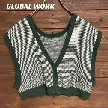 [ 글로벌 워크 ] GLOBAL WORK V넥 니트 베스트 F