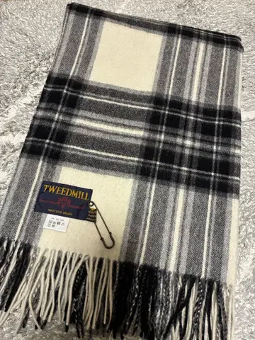 TWEEDMILL 트위드밀 대형 스톨 체크 무늬
