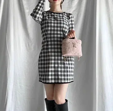 NOMAE 백 오픈 리본 원피스 블랙 one way