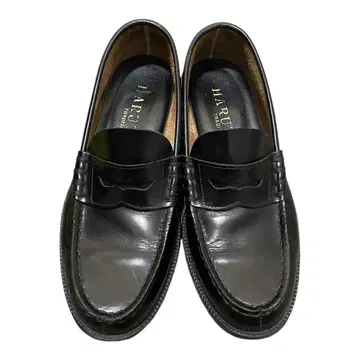 HARUTA 최저가 블랙 가죽 로퍼