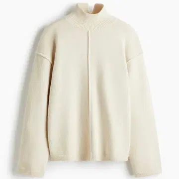 h&m 심 디테일 하이넥 니트 M