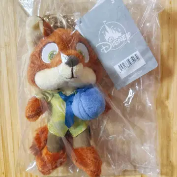 디즈니 스토어 주토피아 닉 와일드 봉제 인형 키링