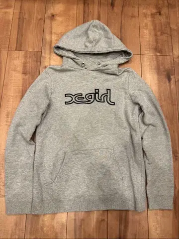 xgirl 그레이 후드 부착 후드티
