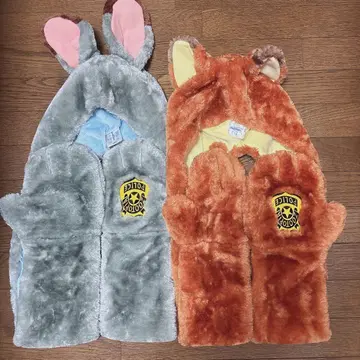 주토피아 주디 닉 머플러 캡