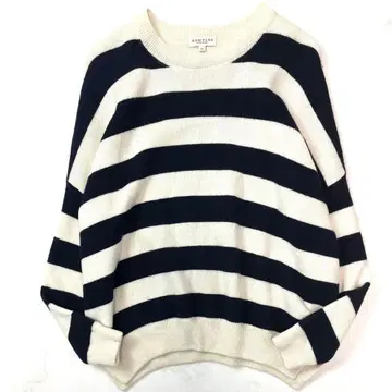 데밀리 DEMYLEE 캐시미어 혼방 보더 니트 긴팔 니트 M 상당