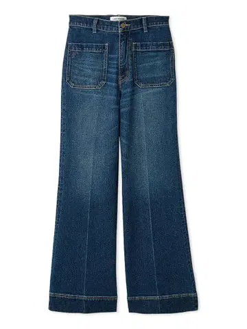 스트레이트 플레어 데님 팬츠(Hearts2Hearts 착용) 릴리 브라운