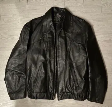 [ 빈티지 가죽 자켓 짧은 기장 ]