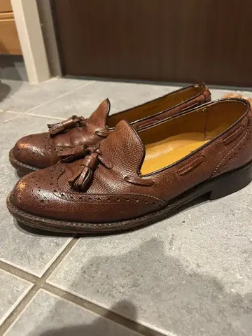 REGAL 브라운 가죽 태슬 로퍼