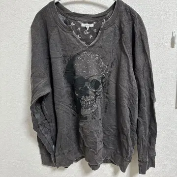 새상품급 maurices 스컬 프린트 긴팔 맨투맨 L 그레이