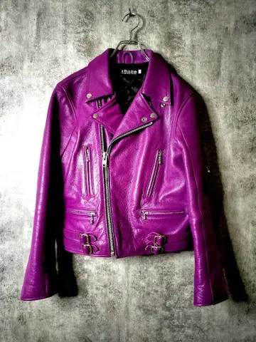 chaos 더블 라이더 자켓 리얼 가죽 천연 가죽 소가죽 펑크