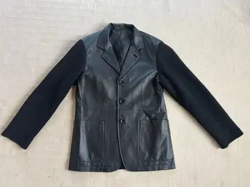 새상품급 Karl Helmut 양가죽 더블 브레스트 자켓 블랙 M