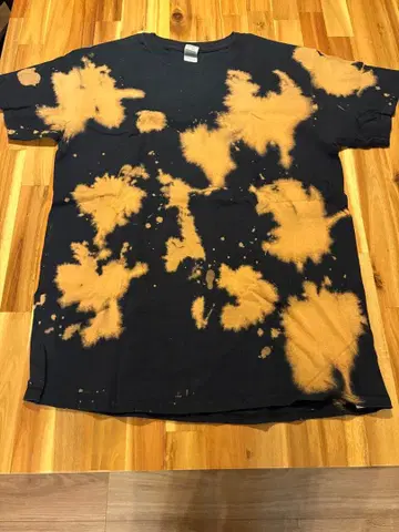 GILDAN 타이다이 T셔츠 M사이즈 블랙/오렌지