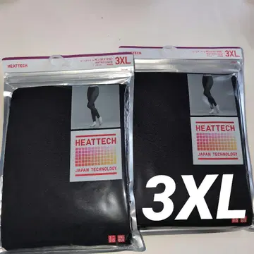 UNlQLO 히트텍 레깅스 10분 길이 3XL 2개 Black
