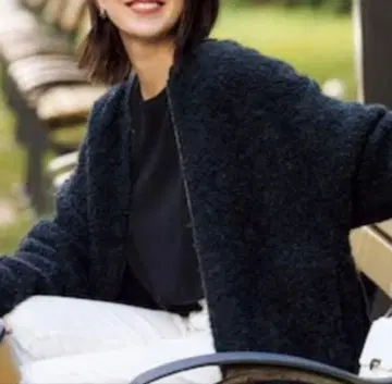 23구 보아 아우터 블루종 oggi 게재 M 알파카 블렌드 울