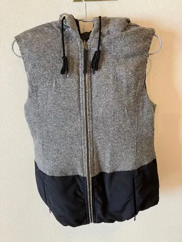 [ PLST ] 다운 베스트 후드 부착 S 사이즈