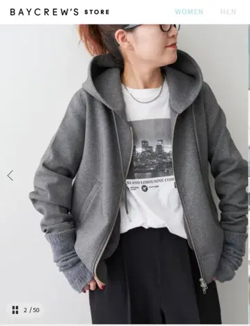 미사용 새상품 Spick and Span 스트레치 지퍼 후드 파카