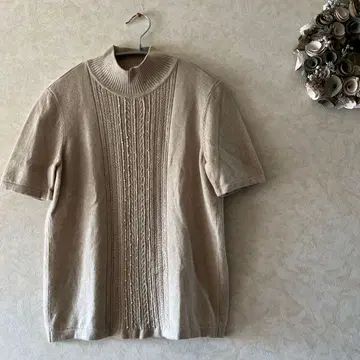 레리안 캐시미어 100 반팔 니트