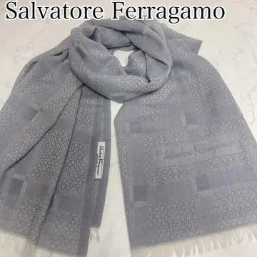 새상품급 페라가모 간치니 올 패턴 캐시미어 이탈리아 대형 스톨 숄