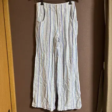 스트라이프 와이드 레그 팬츠 사이즈 2 GAp