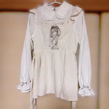 NOEMIE 아가씨 트위드 프릴 백리본 셋업