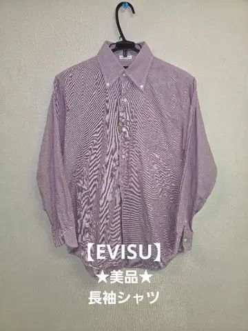 새상품급 EVIS 에비수 긴팔 셔츠 체크 초기 택 38