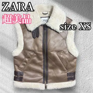 [컨디션 최상] 자라 무스탕 보아 베스트 집업 베스트 XS