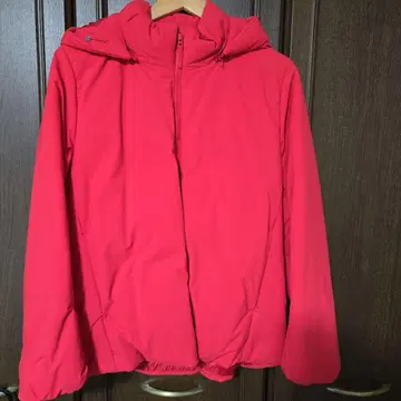 레드 다운 자켓 후드 부착 XL