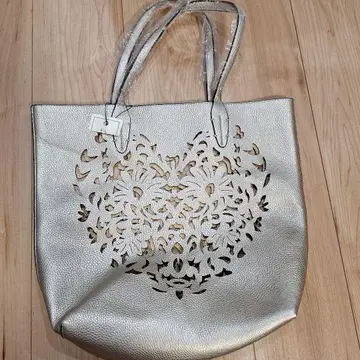 실버 시스루 디자인 토트백