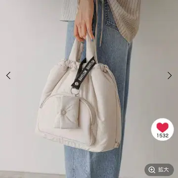 베이플로우 파우치 참 포함 멀티way 퍼프 토트백