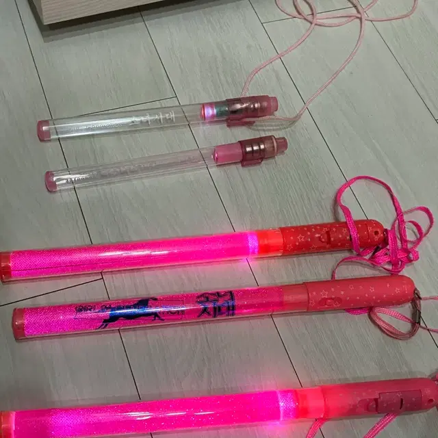 핑크색 응원봉 야광봉 세트 소녀시대
