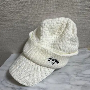 Callaway 화이트 니트 모자 새상품급